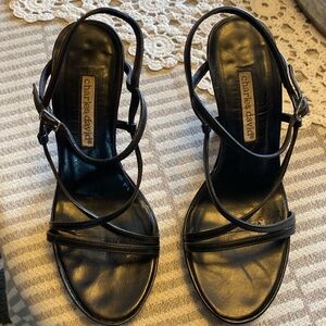 CHARLES DAVID Size 6 1/2 Black 4” High Heel Shoe